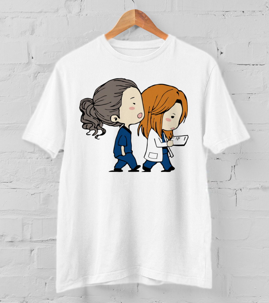 Best Friend Doctor Characters Walking Together T-Shirt