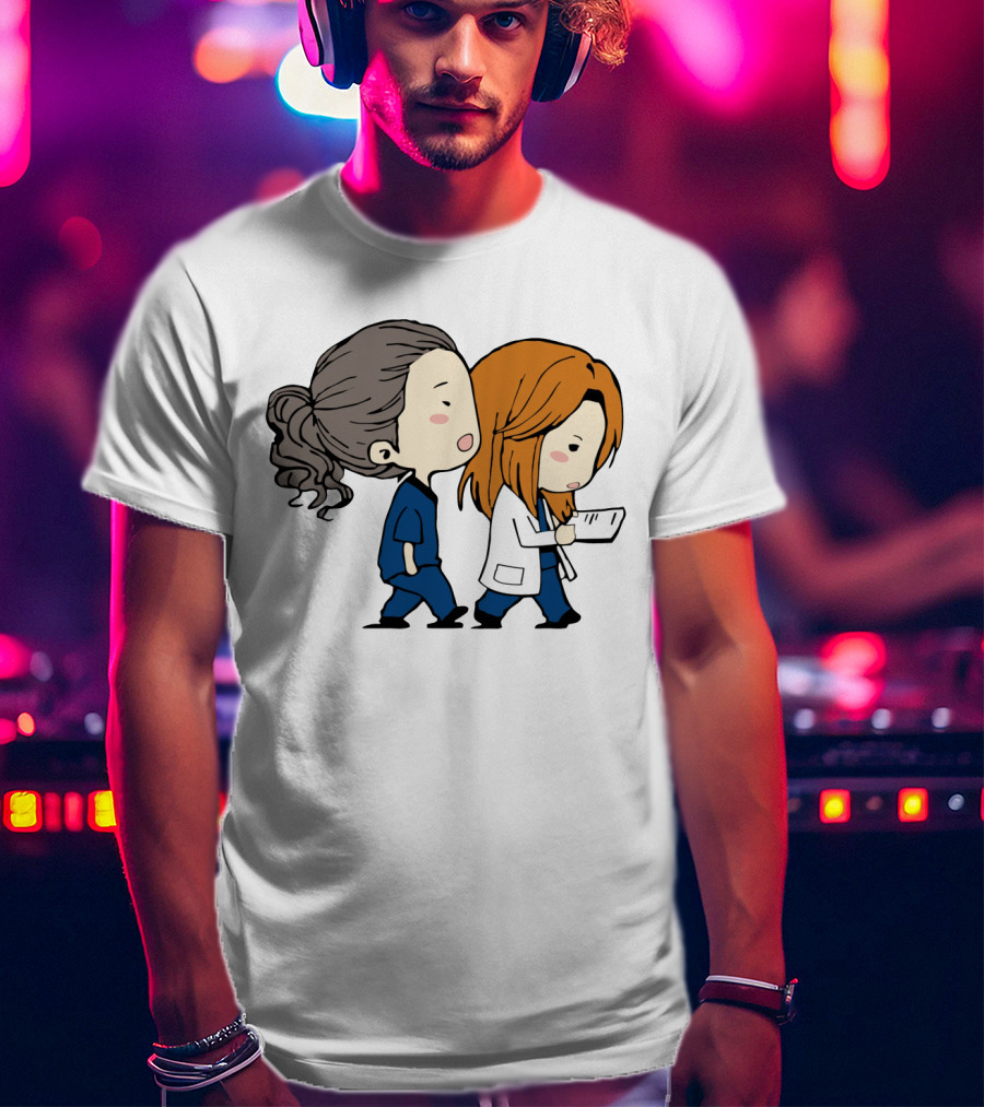 Best Friend Doctor Characters Walking Together T-Shirt
