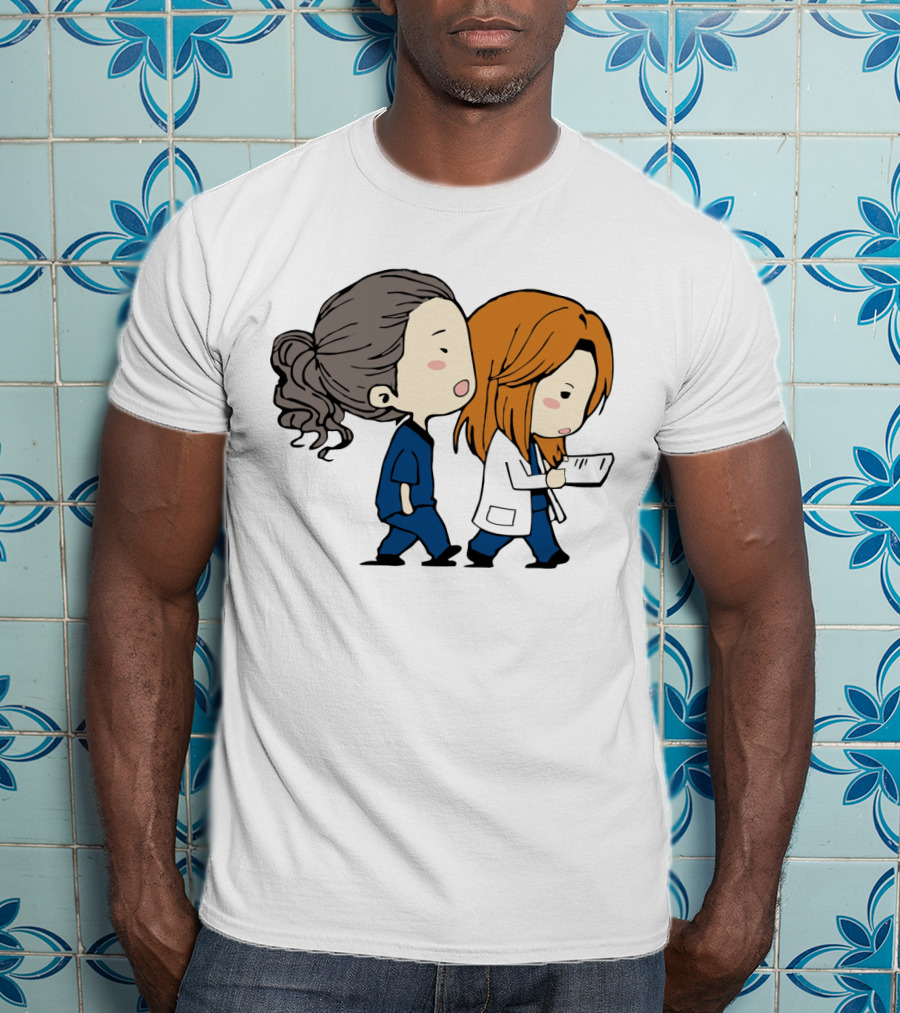 Best Friend Doctor Characters Walking Together T-Shirt
