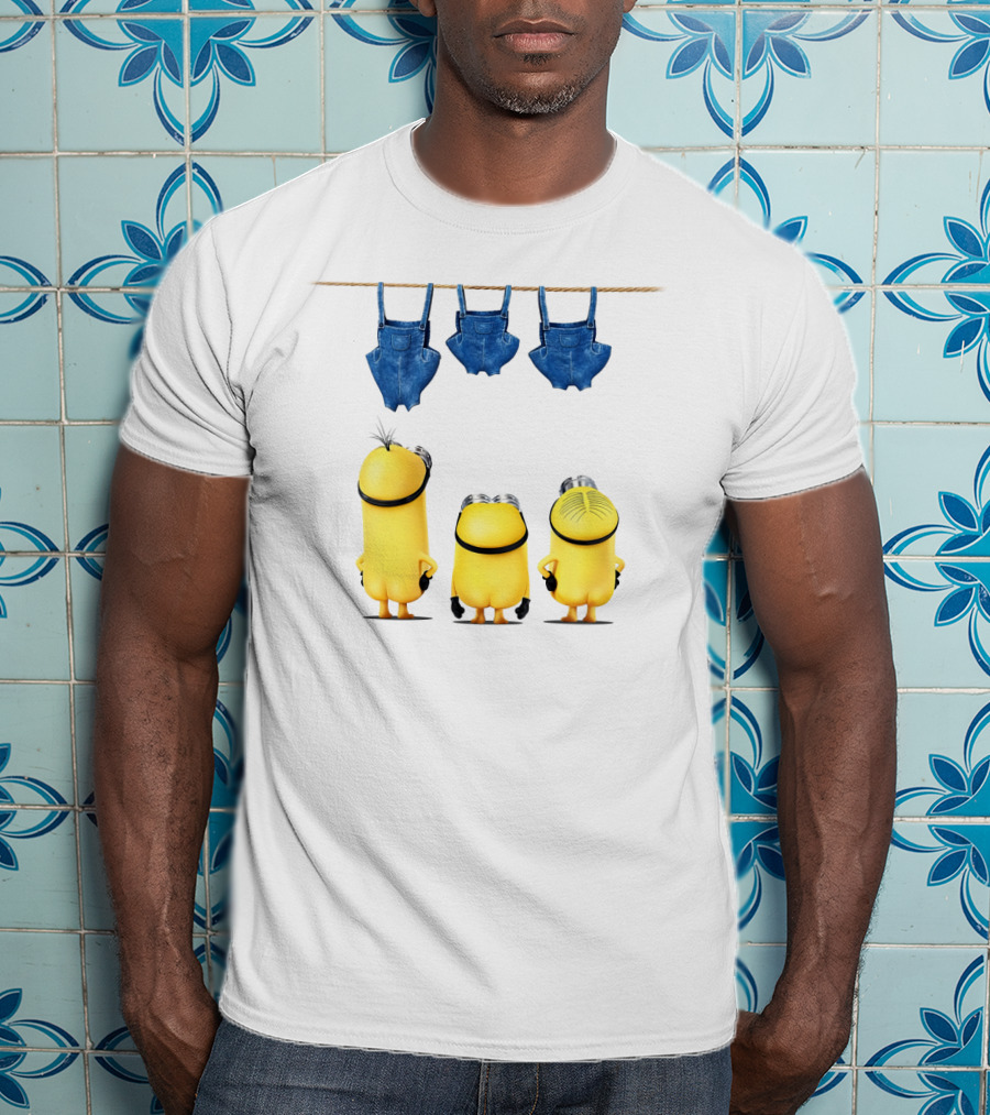 Minions Overalls Laundry Scene Despicable Me Fans T-Shirt