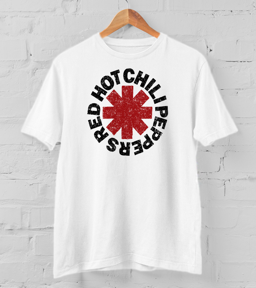 Red Hot Chili Peppers Distressed Logo Star T-Shirt