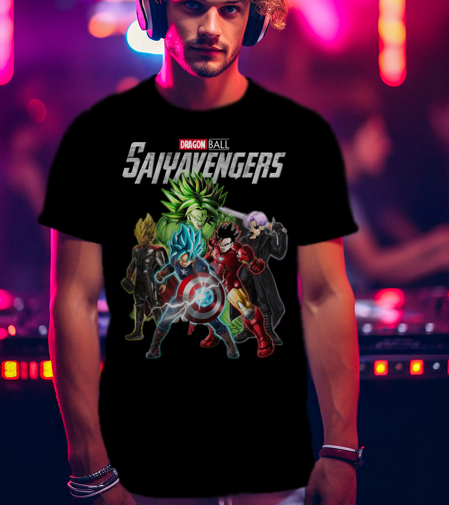 Dragon Ball Saiyavengers Superhero Fusion Characters T-Shirt