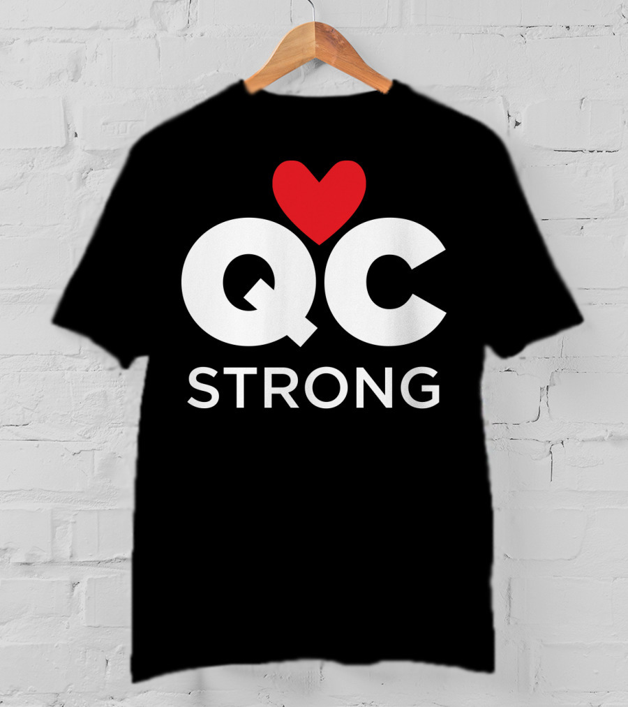 QC Strong Quad City Strong Heart T-Shirt