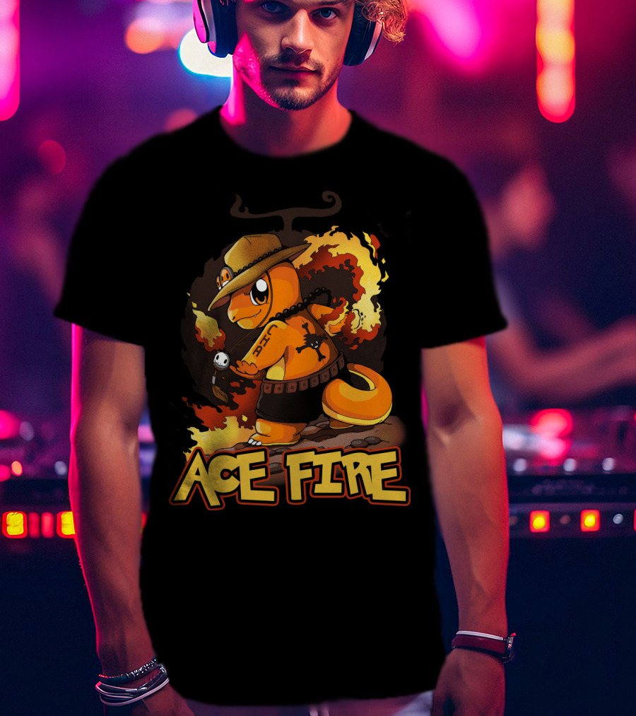 Ace Fire Charmander One Piece Crossover T-Shirt