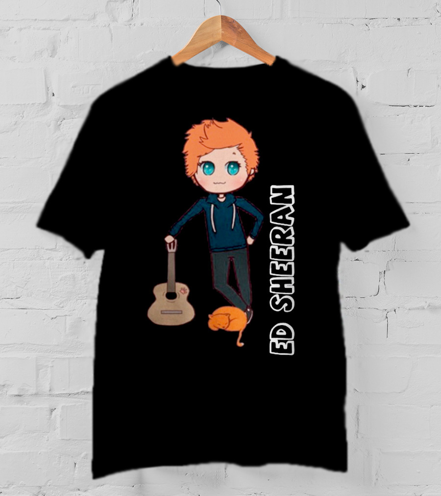 Ed Sheeran Cute Cat Guitar T-Shirt