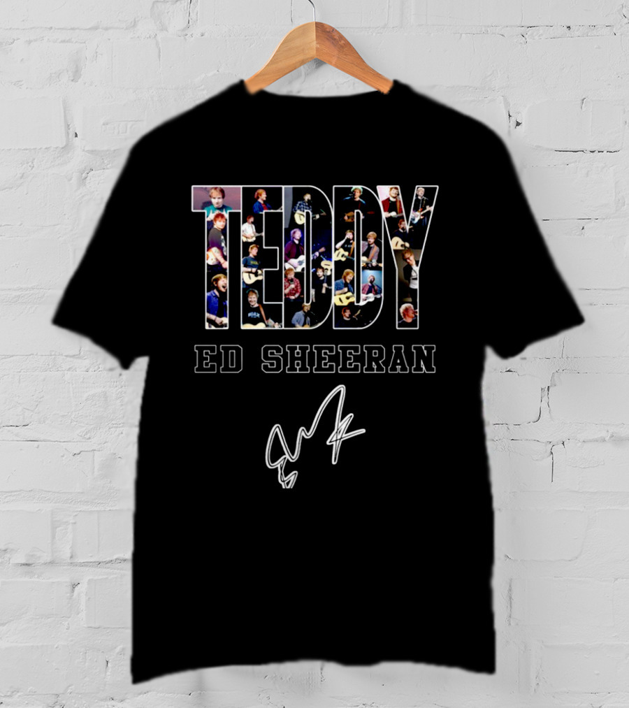 Teddy Ed Sheeran Signature Collage T-Shirt