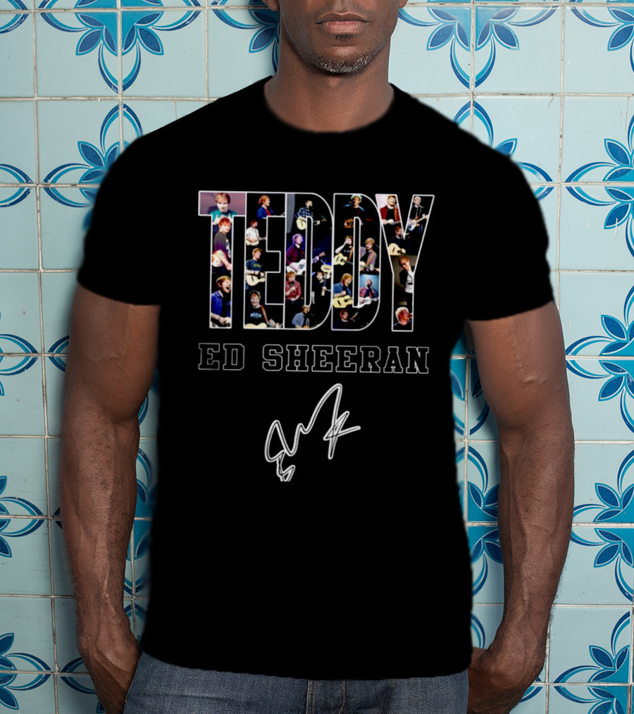 Teddy Ed Sheeran Signature Collage T-Shirt