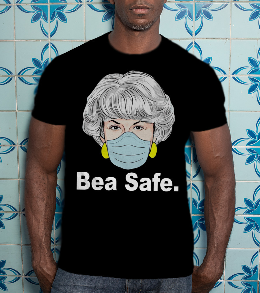 Bea Safe Masked Woman With Yellow Earrings T-Shirt