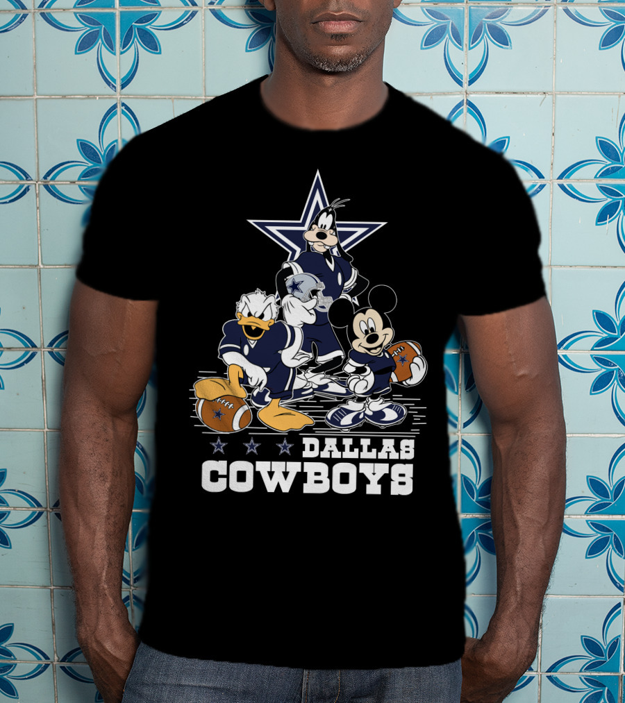 Dallas Cowboys Disney Characters Football Team T-Shirt