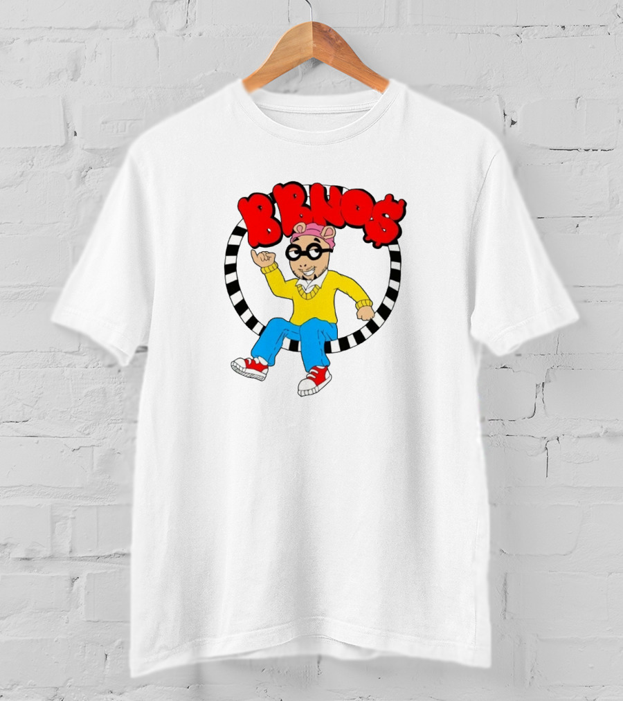 BBNO$ Arthur Style Character With Red Sneakers And Yellow T-Shirt