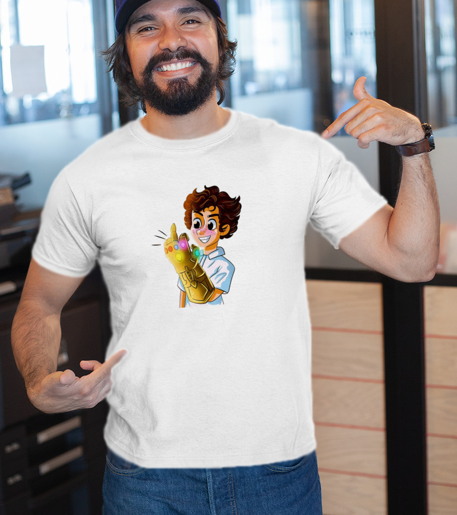 Jack Dylan Grazer Cartoon Character Wearing Infinity Gauntlet T-Shirt