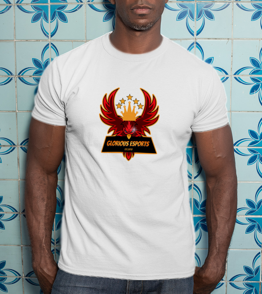 Glorious Esports Est.2012 Crowned Red Phoenix With Stars T-Shirt