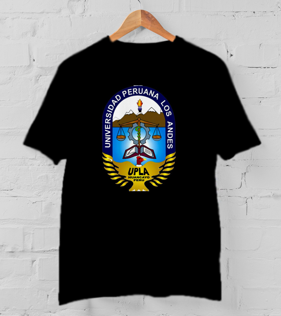 Universidad Peruana Los Andes UPLA Huancayo Peru Crest With Scales And Mountains T-Shirt