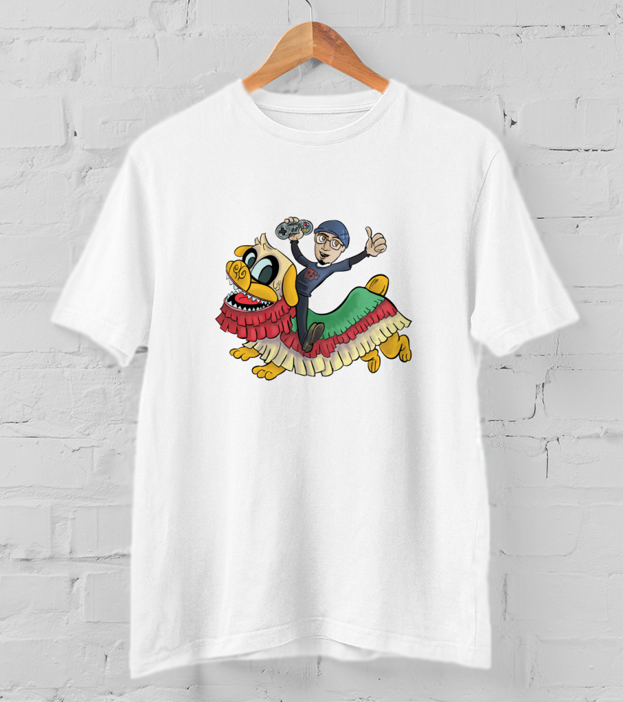 Northernlion Gamer On Lion Dance Ride With Game Controller T-Shirt