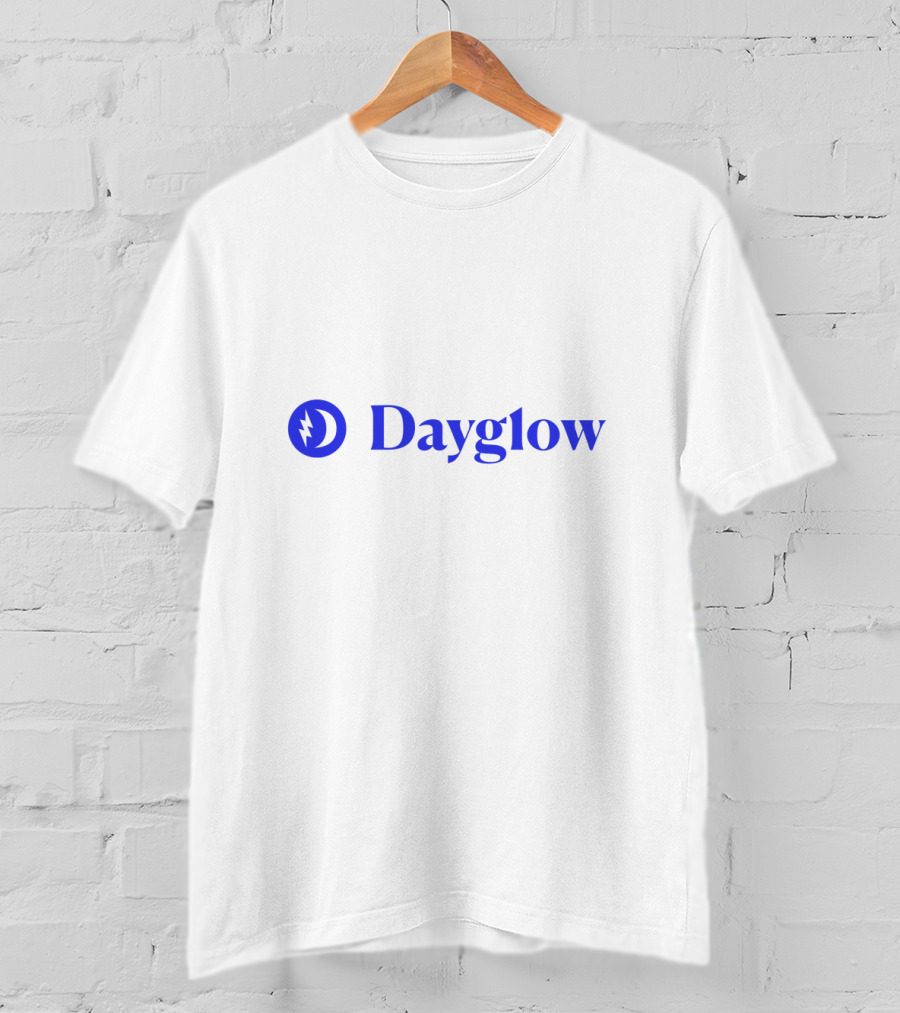 Dayglow Electric Blue Lightning Bolt Circle T-Shirt