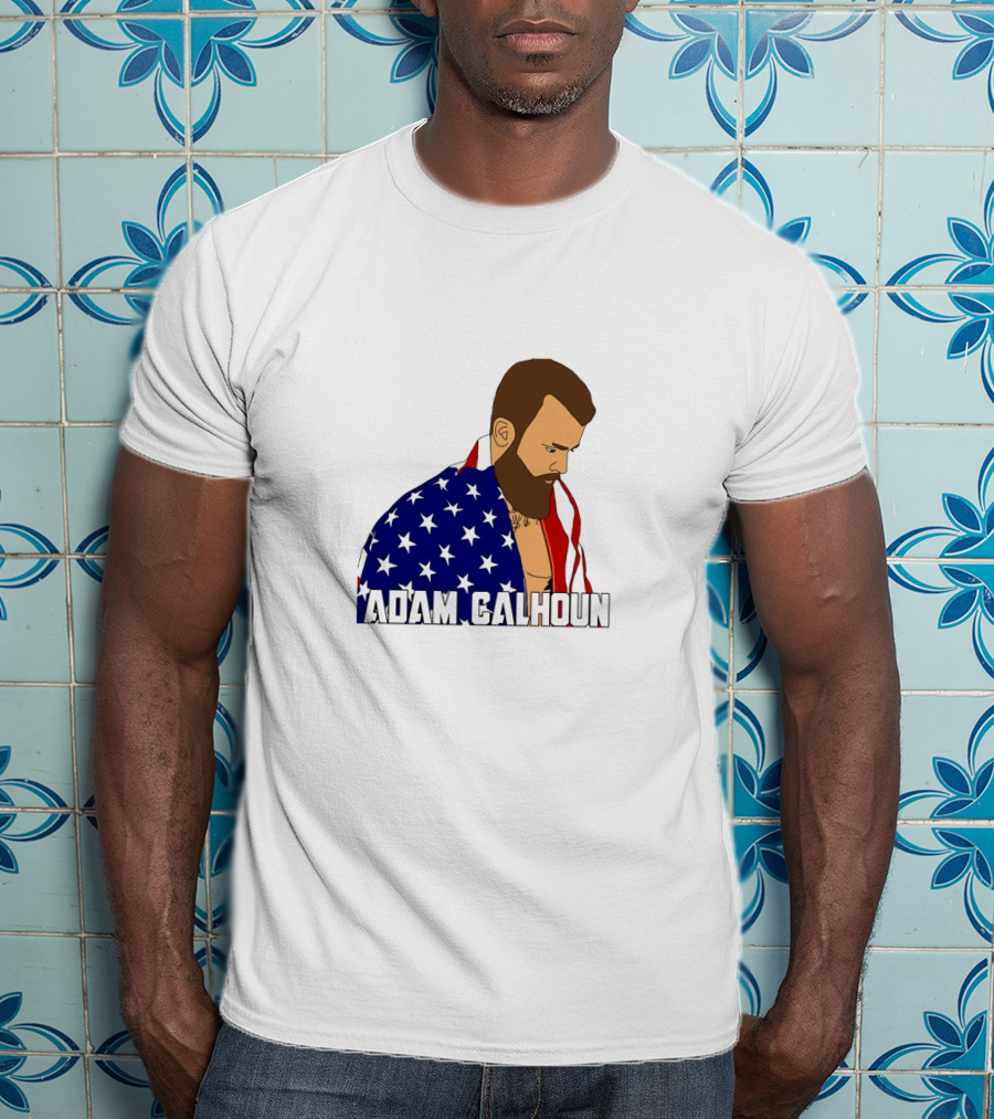 ADAM CALHOUN American Pride Flag Cloak T-Shirt