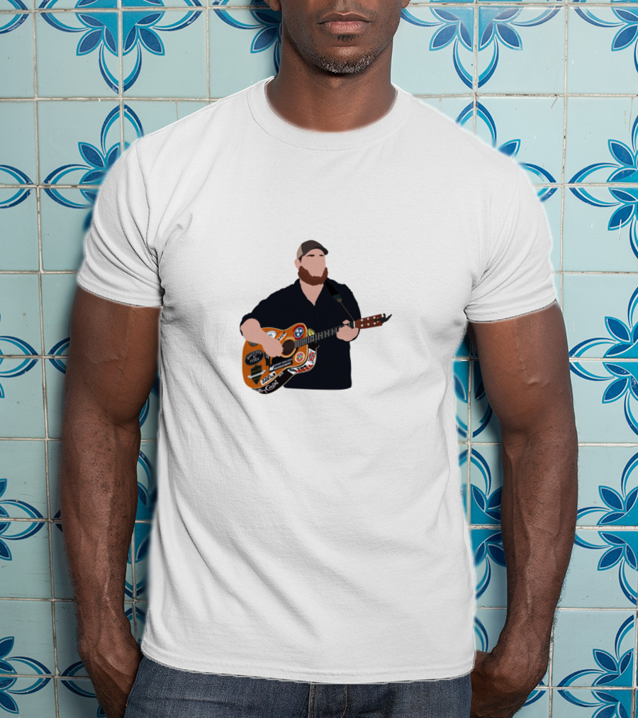 Luke Combs Playing Guitar With Stickers T-Shirt