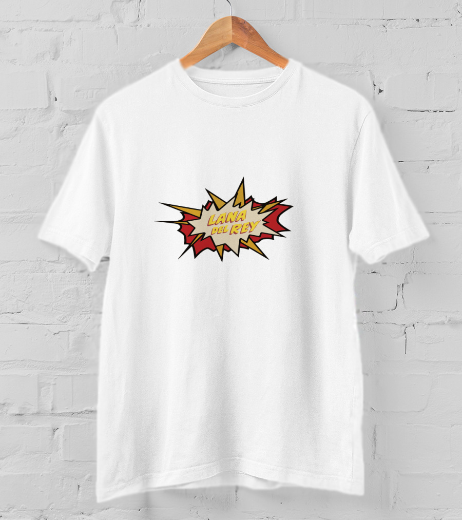 Lana Del Rey Comic Book Style Retro Pop Art Burst T-Shirt