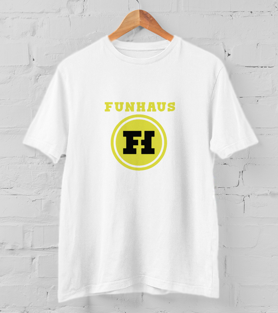 Funhaus FH Logo In Yellow Circle T-Shirt