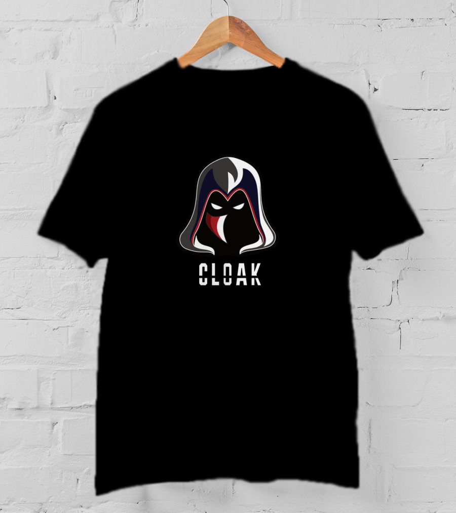 Cloak Red White Black Hooded Mask T-Shirt