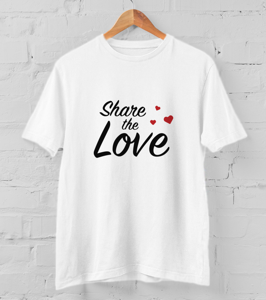 Share The Love With Red Hearts T-Shirt