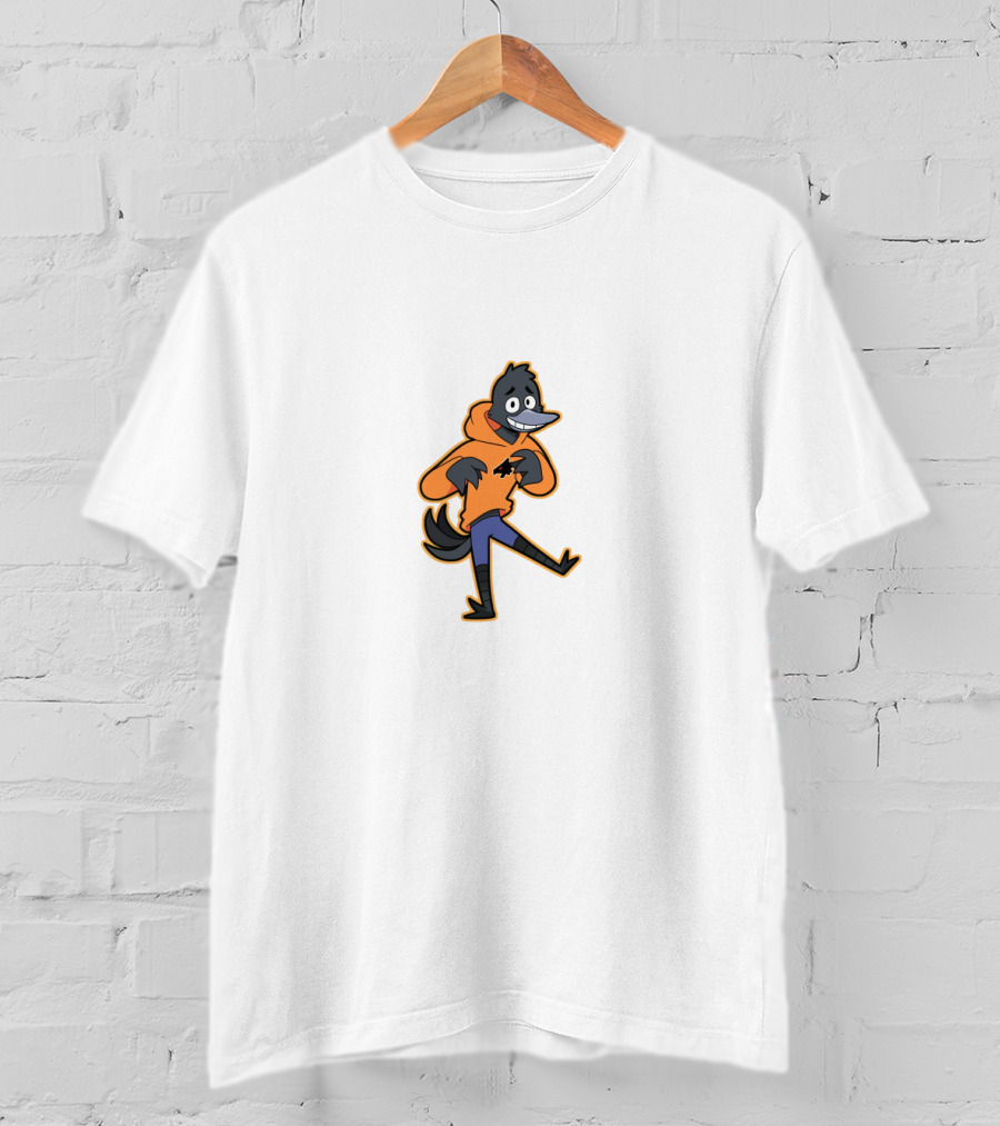 Quinton Griggs Cartoon Bird Character In Orange T-Shirt