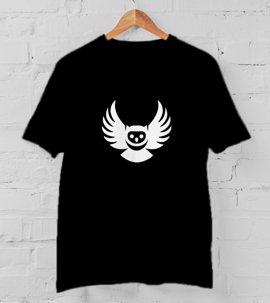 Smii7y Owl Logo With Wings T-Shirt