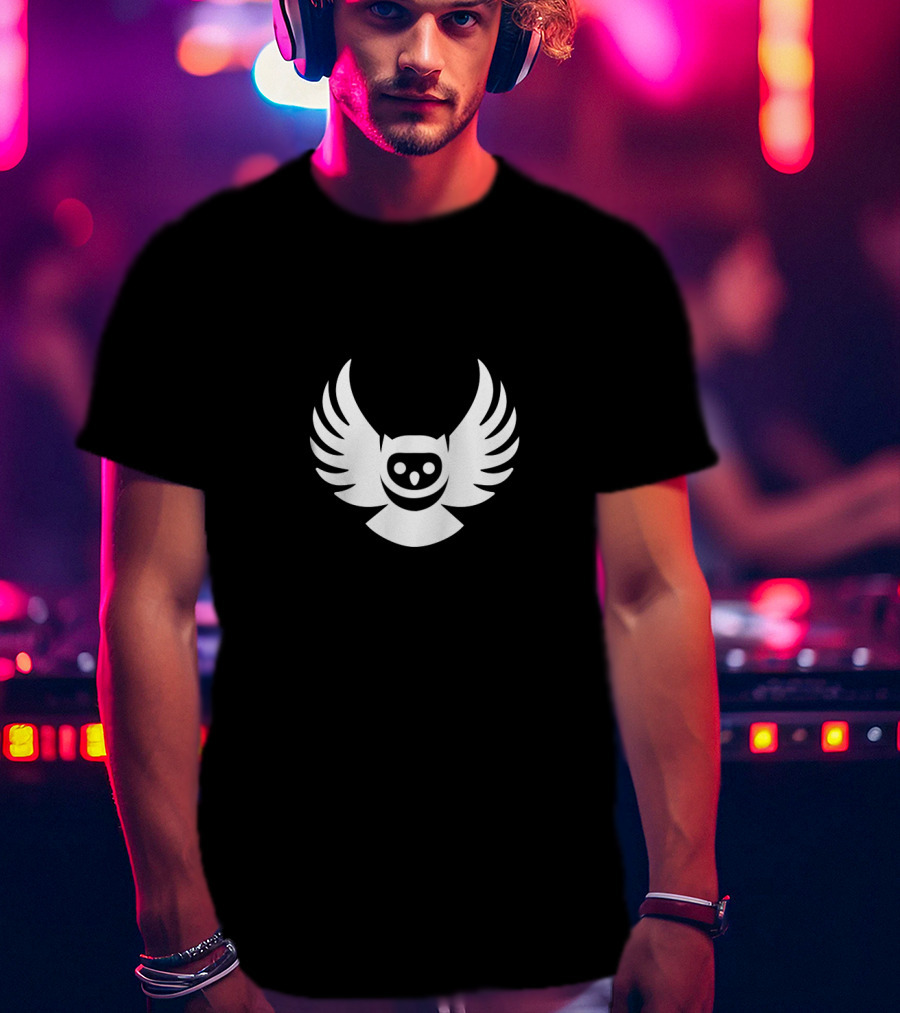 Smii7y Owl Logo With Wings T-Shirt