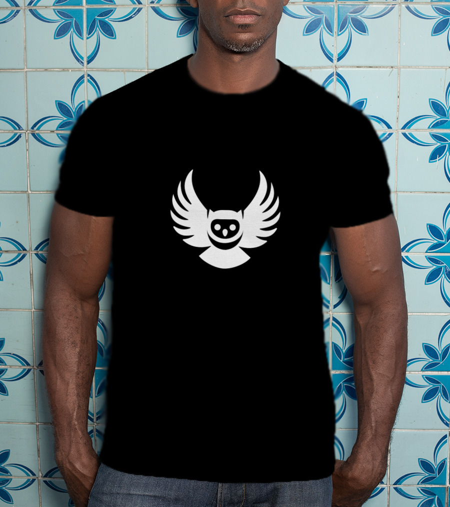Smii7y Owl Logo With Wings T-Shirt