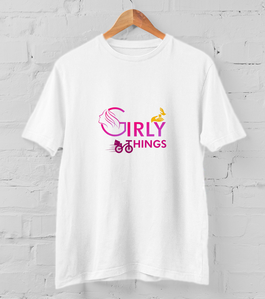 Girly Things Bicycle Birds T-Shirt