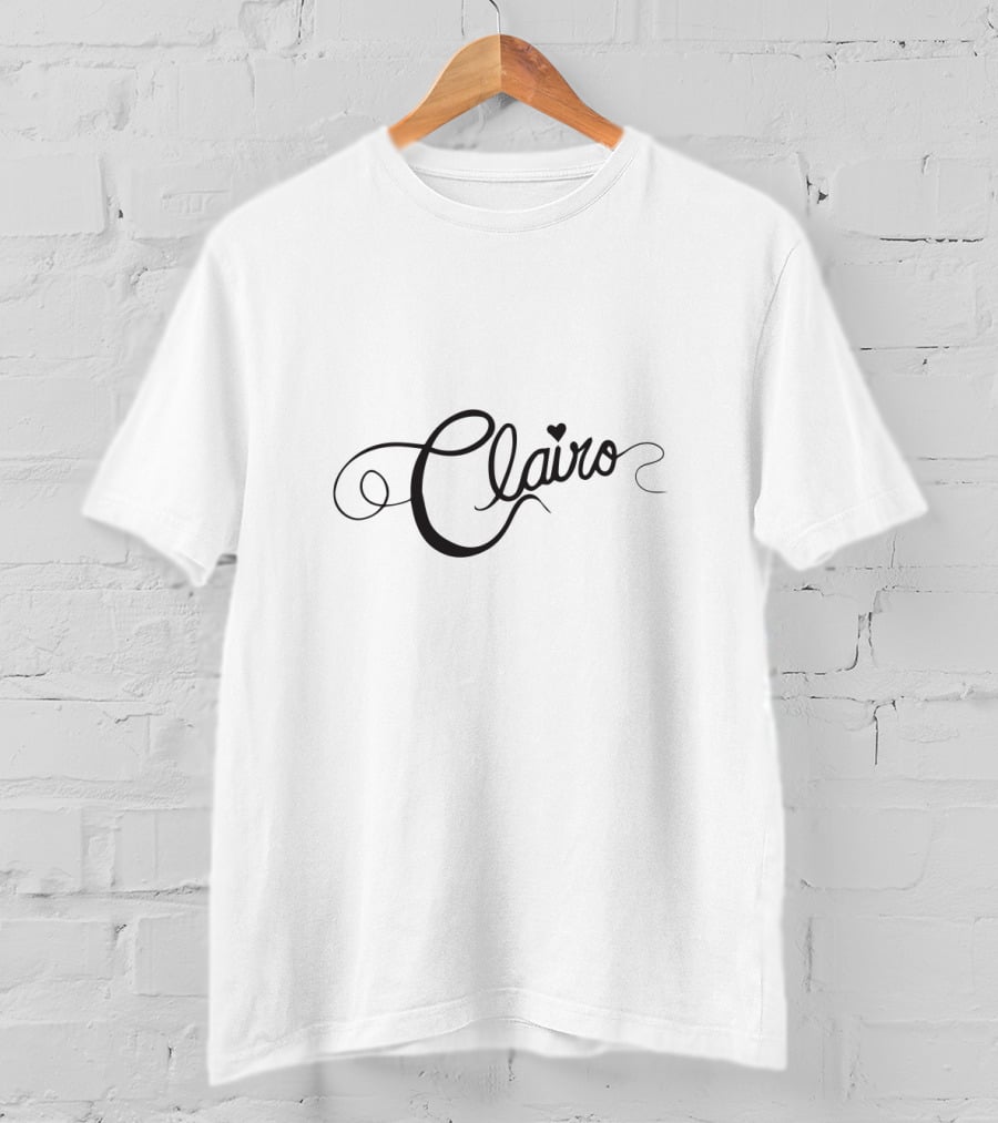 Clairo Heart Script T-Shirt