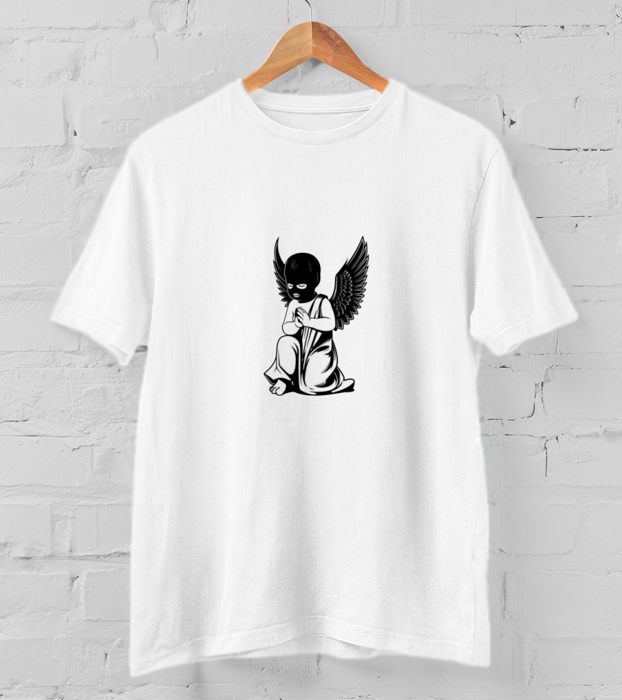 Popsmoke Masked Angel With Wings T-Shirt