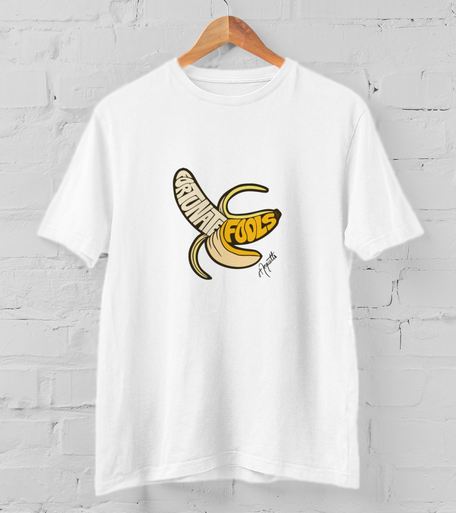 Fortunate Fools Banana Art By Franks T-Shirt