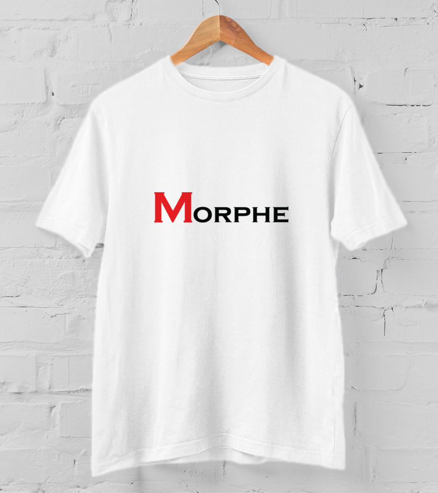 Morphe Red And Black Minimalist Typography T-Shirt