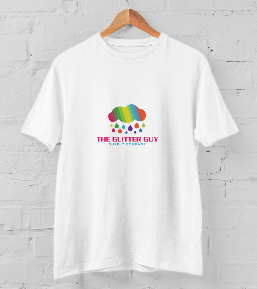 THE GLITTER GUY SUPPLY COMPANY Rainbow Cloud Droplets T-Shirt
