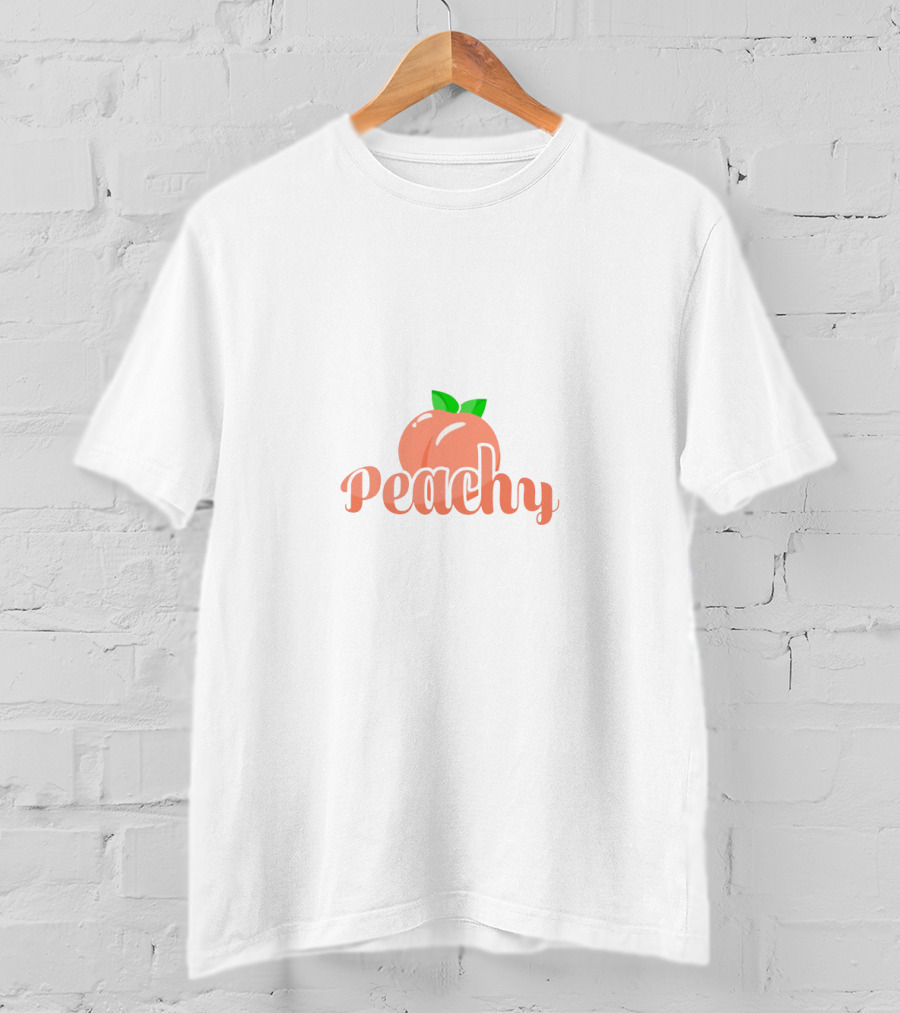 Peachy Squad Peach With Leaves T-Shirt