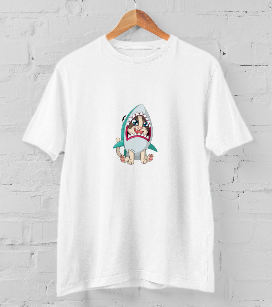 Jauz Cat In Shark Costume T-Shirt
