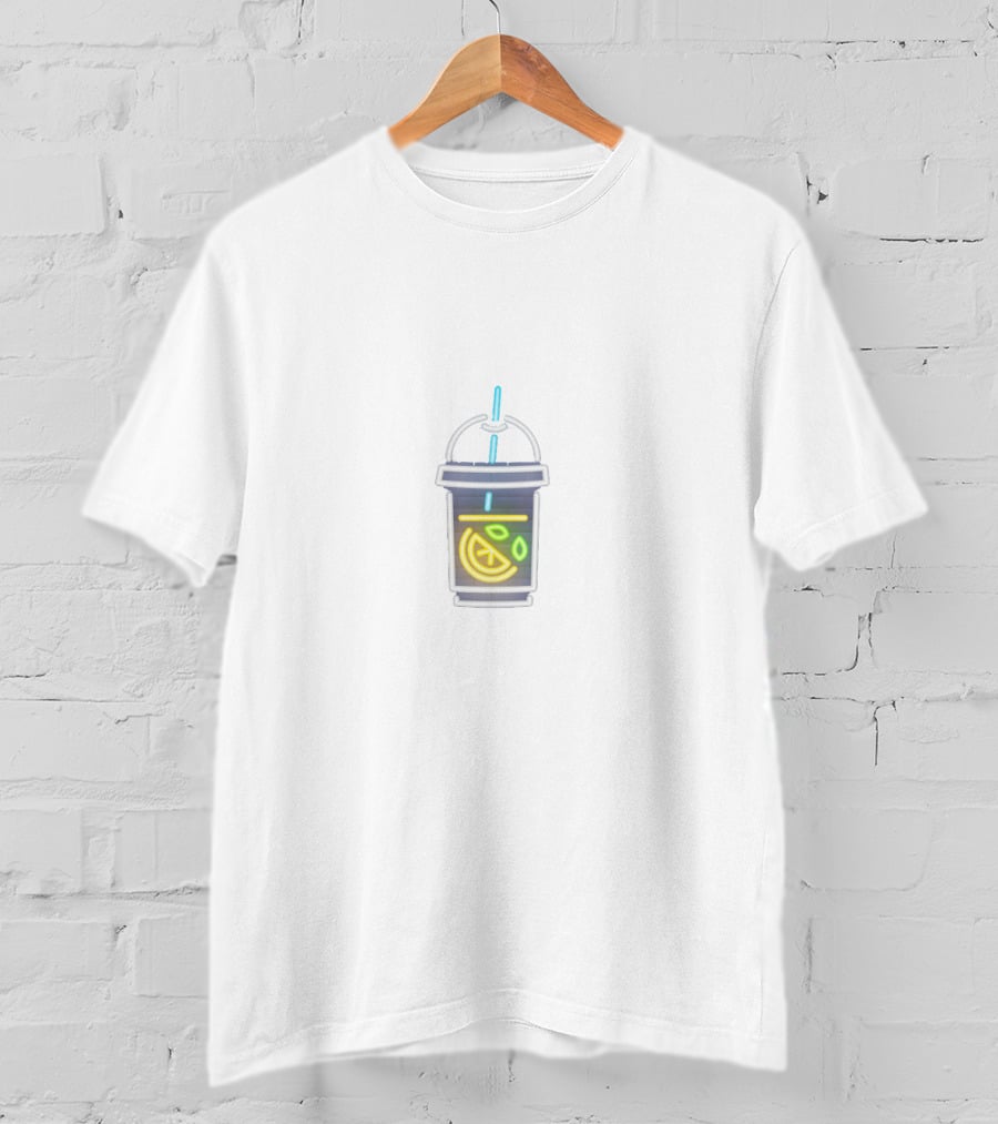 Lemon Drink Neon Sign Art Brick Nermon T-Shirt
