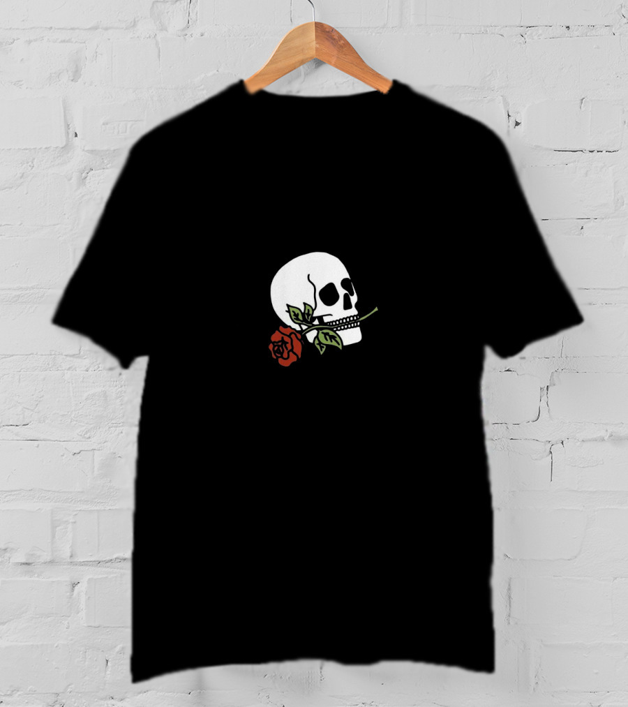 Lil Skies Skull With Red Rose T-Shirt
