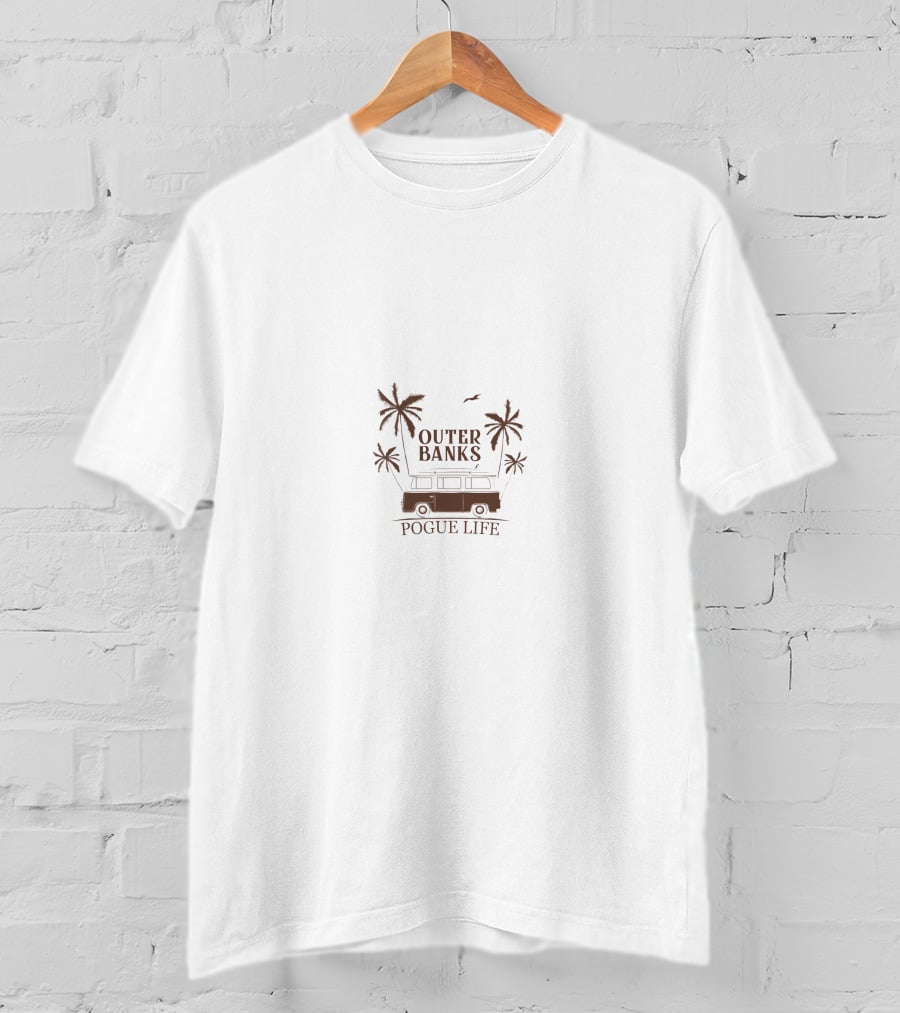 Outer Banks Pogue Life Palm Trees Van Iconic T-Shirt
