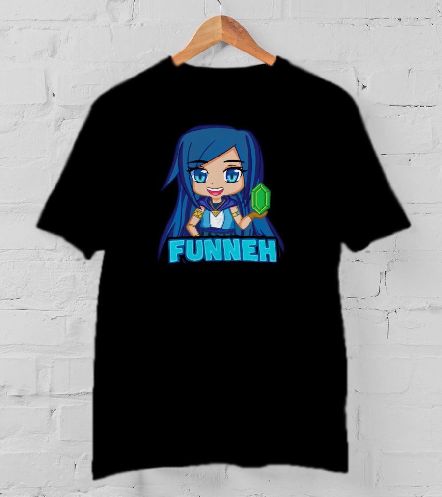 Funneh ItsFunneh Character Holding Emerald Gem T-Shirt