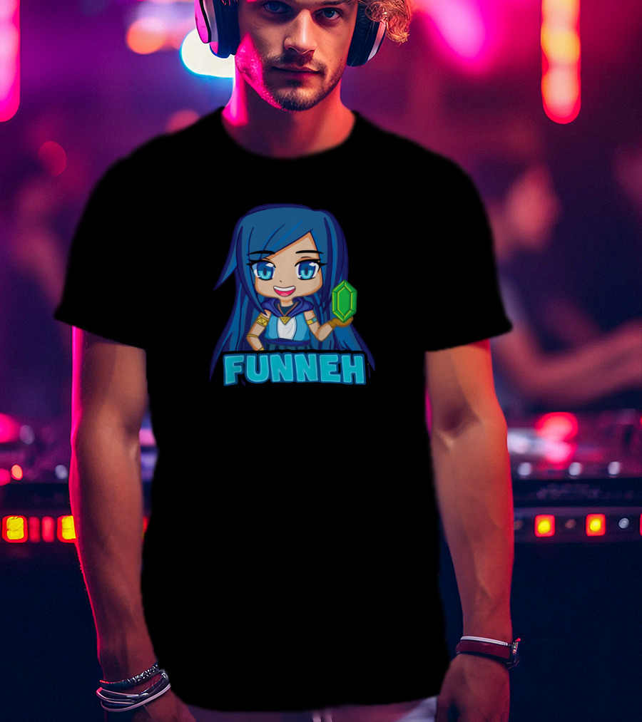 Funneh ItsFunneh Character Holding Emerald Gem T-Shirt