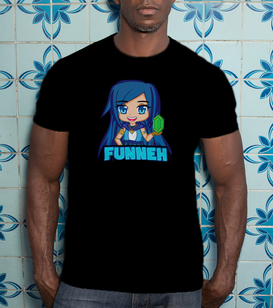 Funneh ItsFunneh Character Holding Emerald Gem T-Shirt