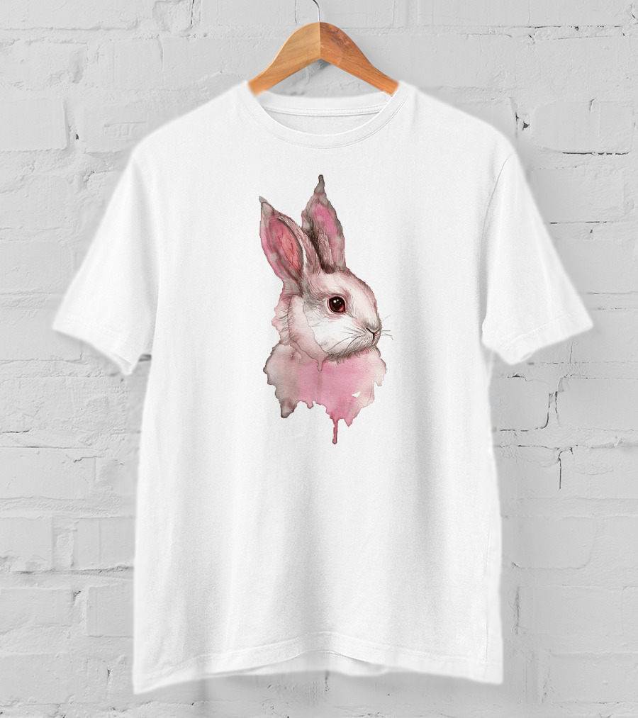 Hare 6s Watercolor Rabbit Dripping T-Shirt