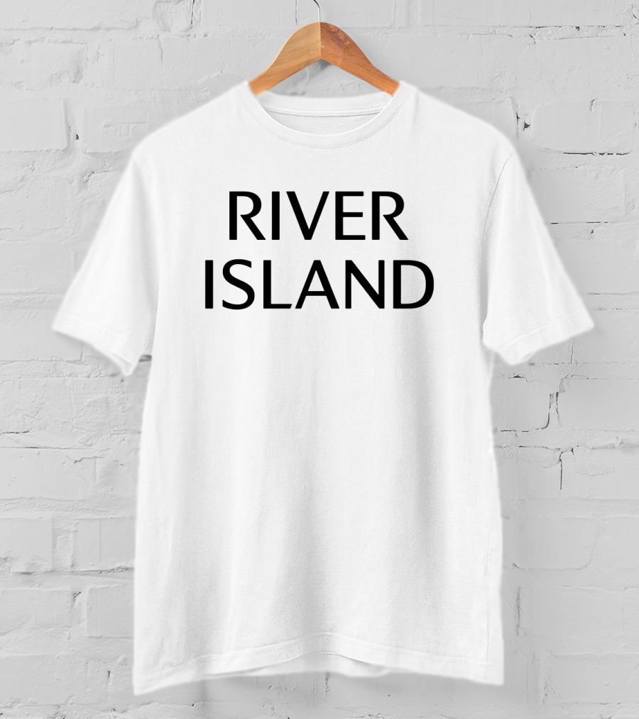 River Island Fashion Brand Logo Classic Text T-Shirt
