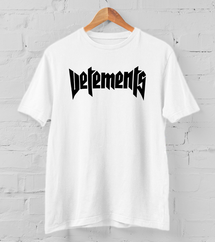 Vetements Metal Band Style Font T-Shirt