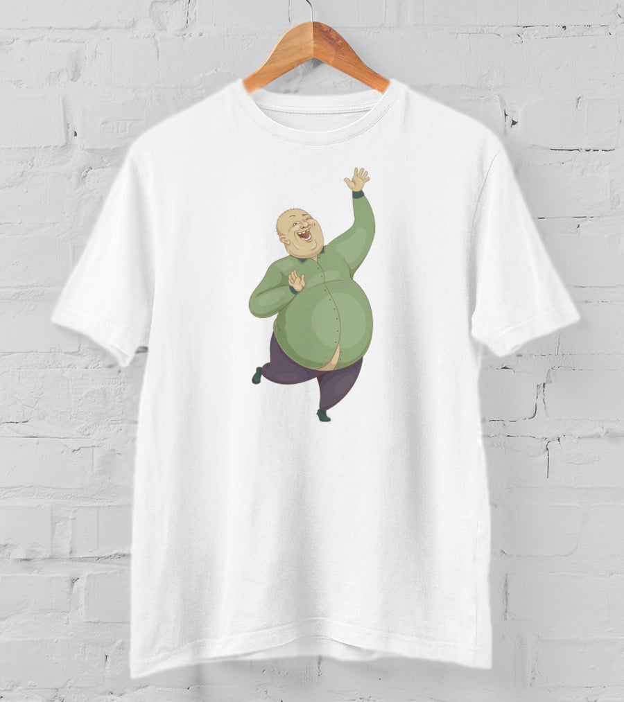 Green Guy Joyful Celebration In Green T-Shirt