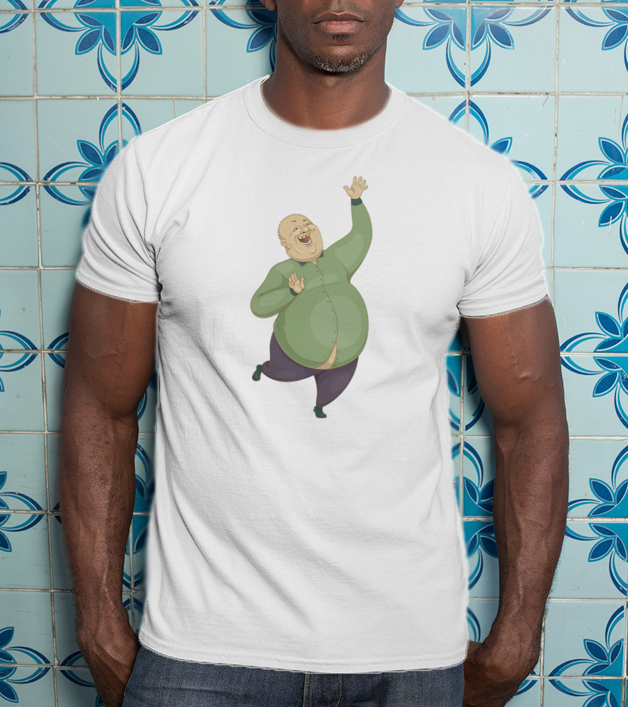 Green Guy Joyful Celebration In Green T-Shirt