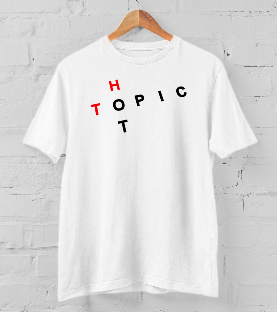 Hot Topic Tilted Text T-Shirt