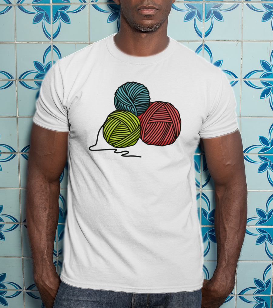 Yarn Balls Blue Green Red T-Shirt